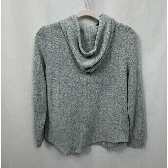 Loft Womens Med Gray Hooded Tunic Sweater Top Long Sleeve Acrylic Blend - Picture 10 of 10